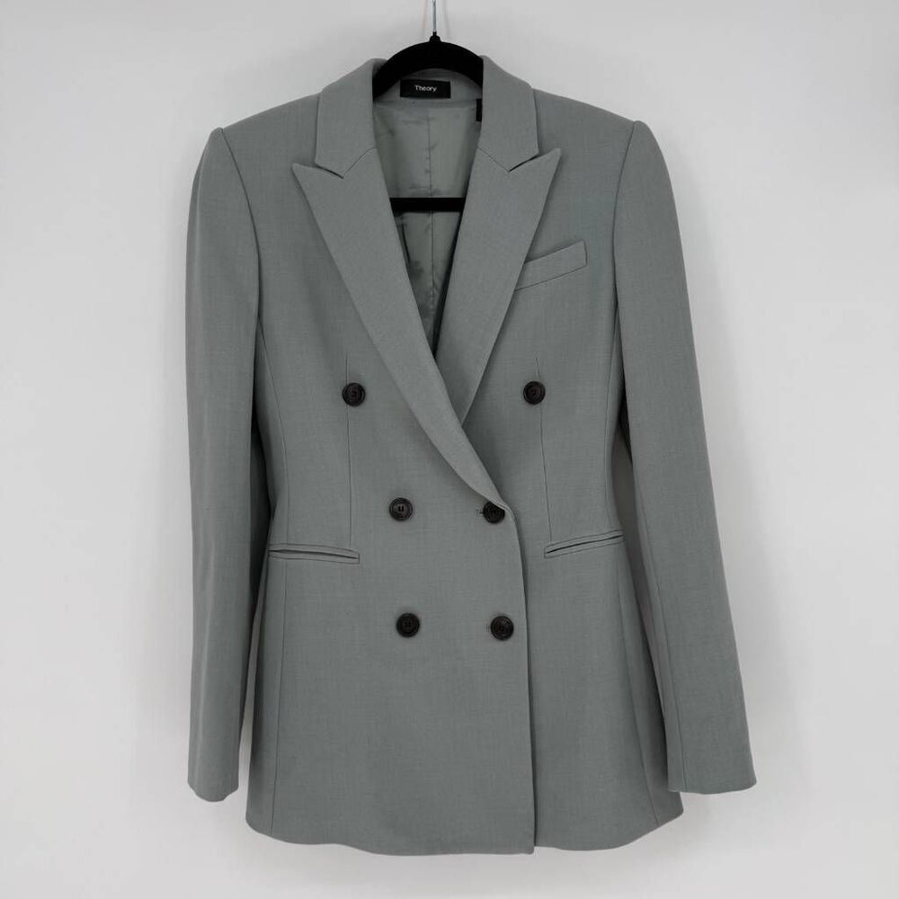Theory Camogie Power Jacket Blazer in Oregano SIZE 2